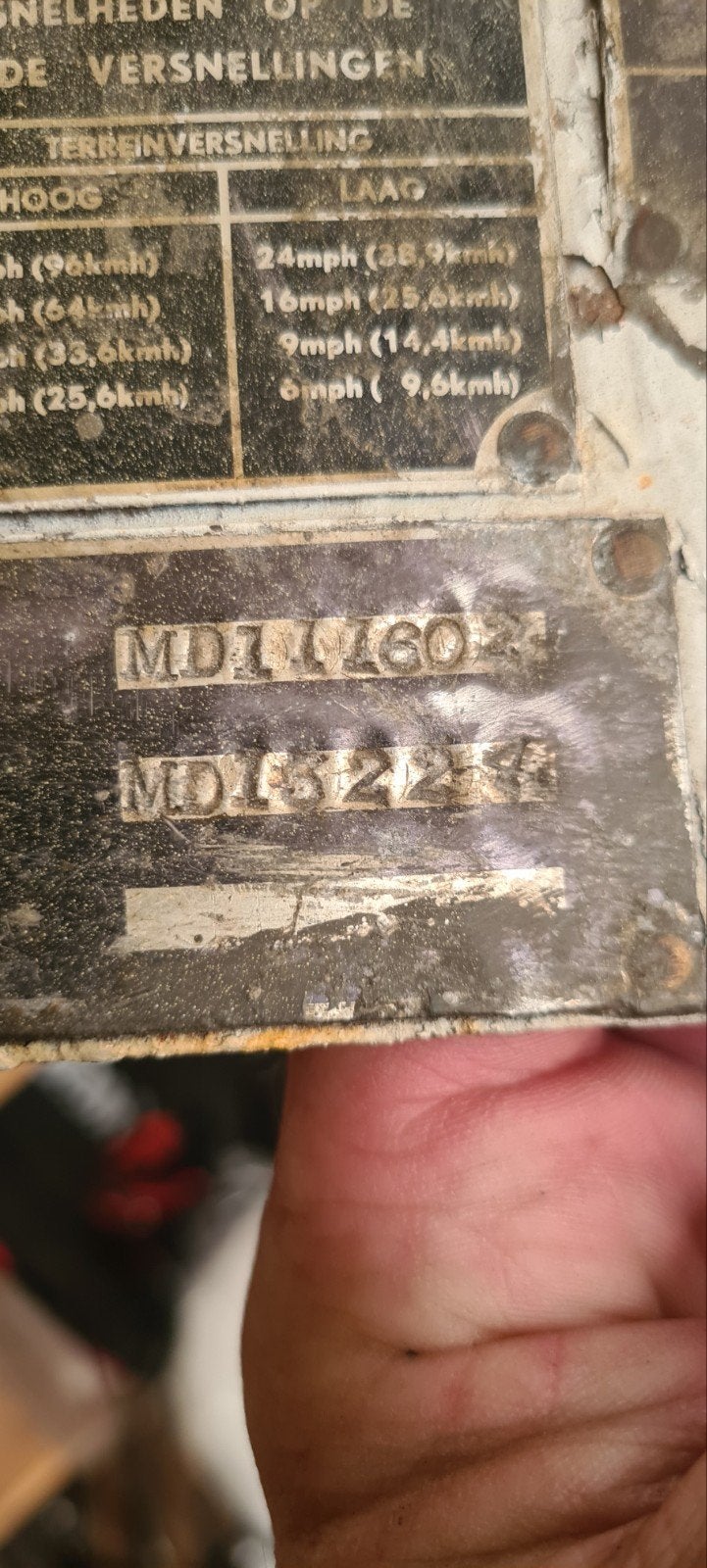Nekaf dataplate origineel, Ophalen, Landmacht, Nederland