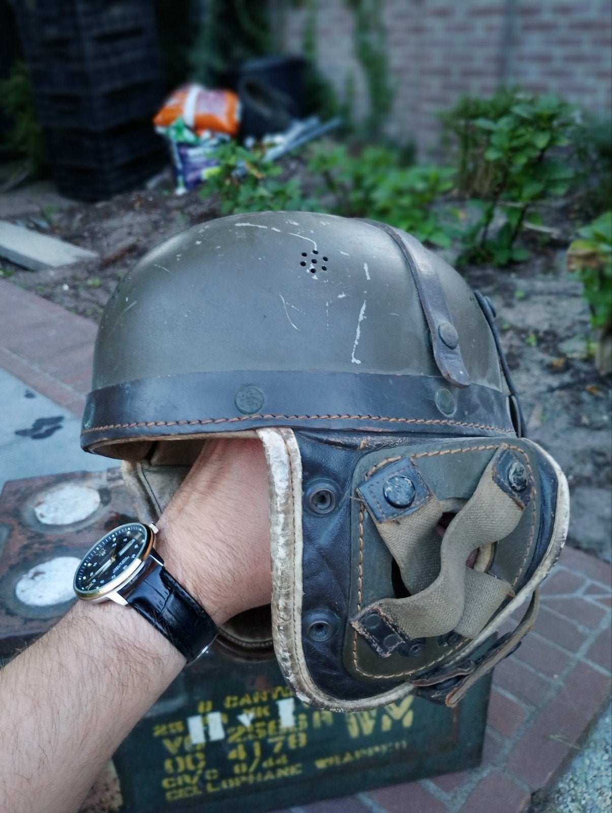 Tankhelm Amerikaans model, Ophalen of Verzenden, Luchtmacht, Overige gebieden, Helm of Baret