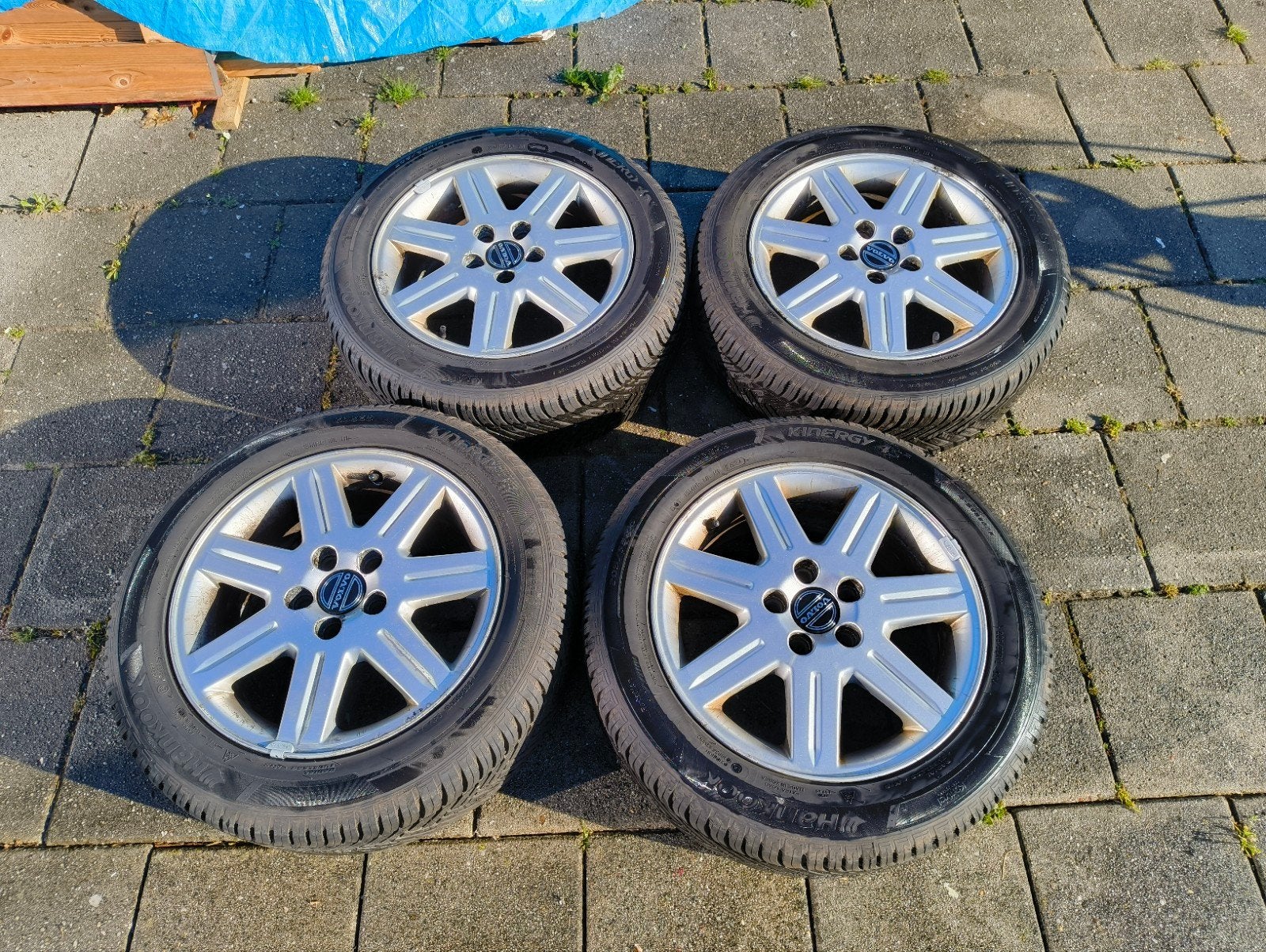 Hankook all seasons 205/55R16 op volvo/ford velgen 5x108, Auto-onderdelen, Banden en Velgen, Ophalen, 16 inch, Banden en Velgen