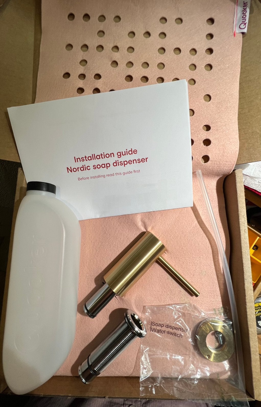Quooker Zeepdispenser Messing Nieuw, Ophalen of Verzenden, Nieuw, Overige typen