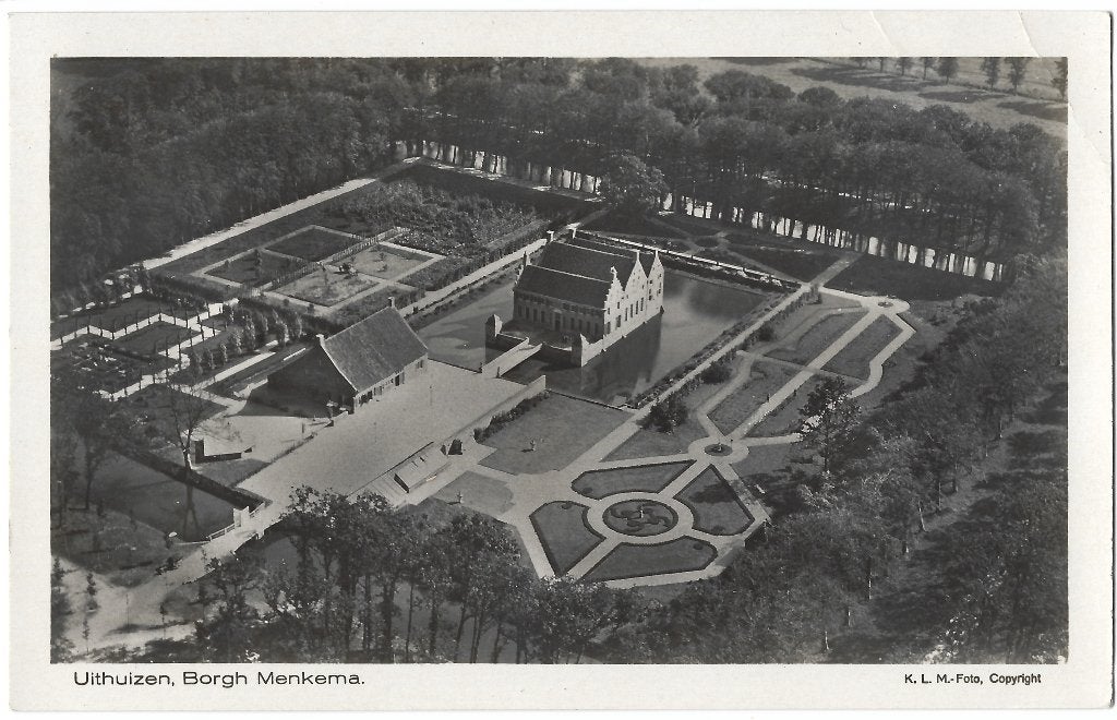 Uithuizen, Borgh Menkema - K. L. M.-Foto - Opruimingskaart, Verzenden, 1940 tot 1960, Ongelopen, Groningen