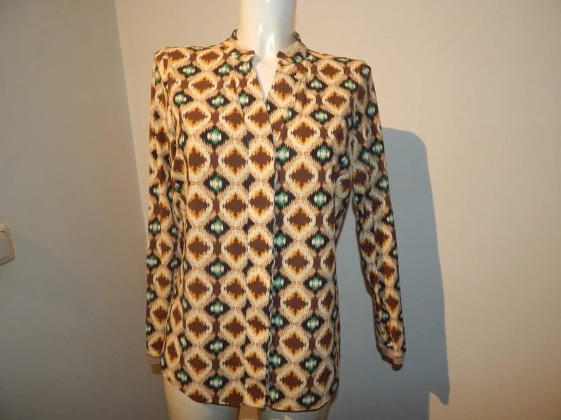 Studio Anneloes stretch blouse travel in print voorjaar L, Studio Anneloes, Verzenden, Geel, Maat 42/44 (L)