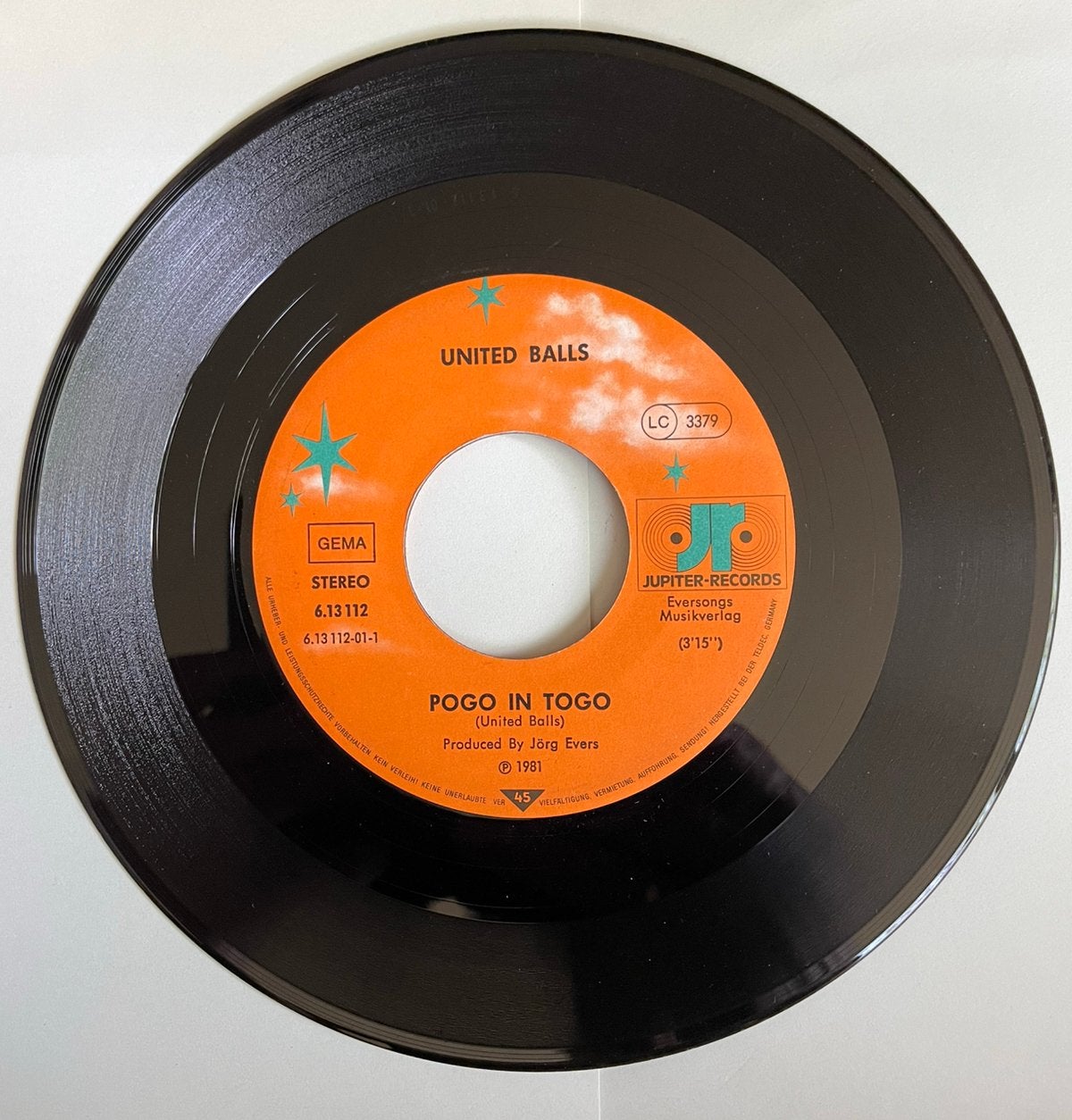 United Balls - Pogo In Togo / No More Feelings (Single), Gebruikt, 7 inch, Ophalen of Verzenden, Pop