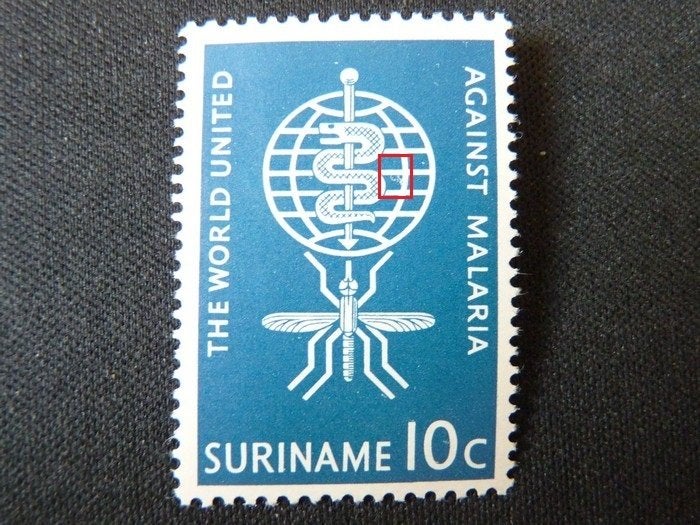 plaatfout suriname 385 , ongebruikt., Verzenden, Na 1940, Postfris