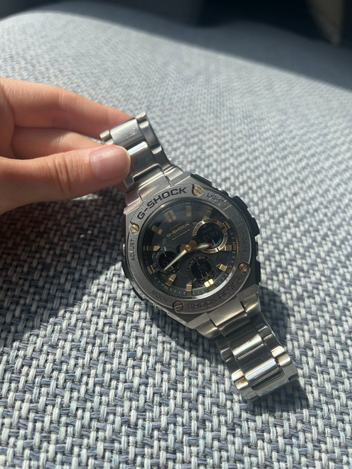 Casio G-Shock GST-W110D-1AER (Module 5444), Gebruikt, Staal, Polshorloge, Ophalen of Verzenden