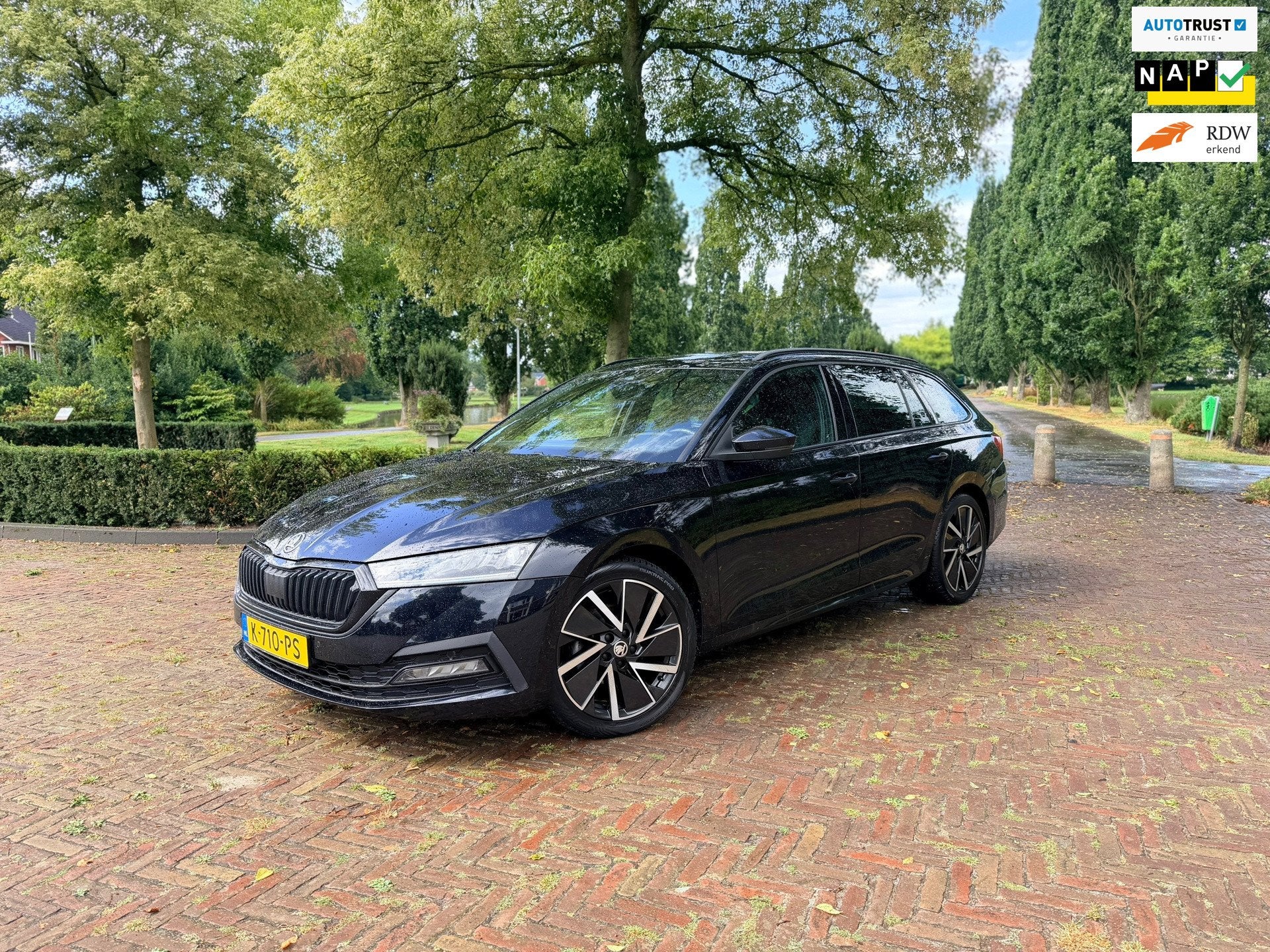 Skoda Octavia Combi 1.0 e-TSI Sport Business | DSG | CarPlay, Gebruikt, Leder en Stof, Hybride Elektrisch/Benzine, 3 cilinders