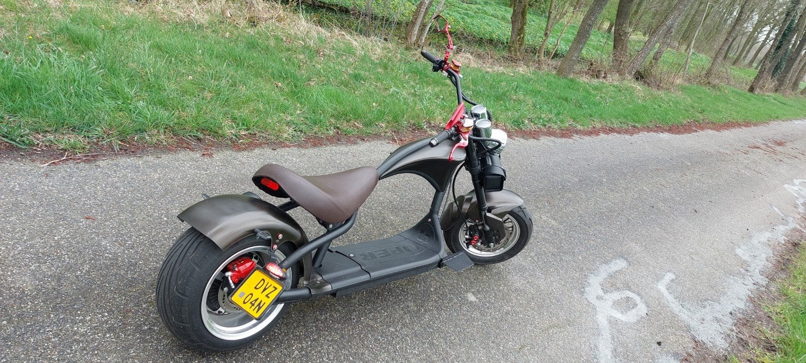 Mangosteen M1 Elektrische Chopper Scooter - zgan, Ophalen of Verzenden, Zo goed als nieuw, Overige merken