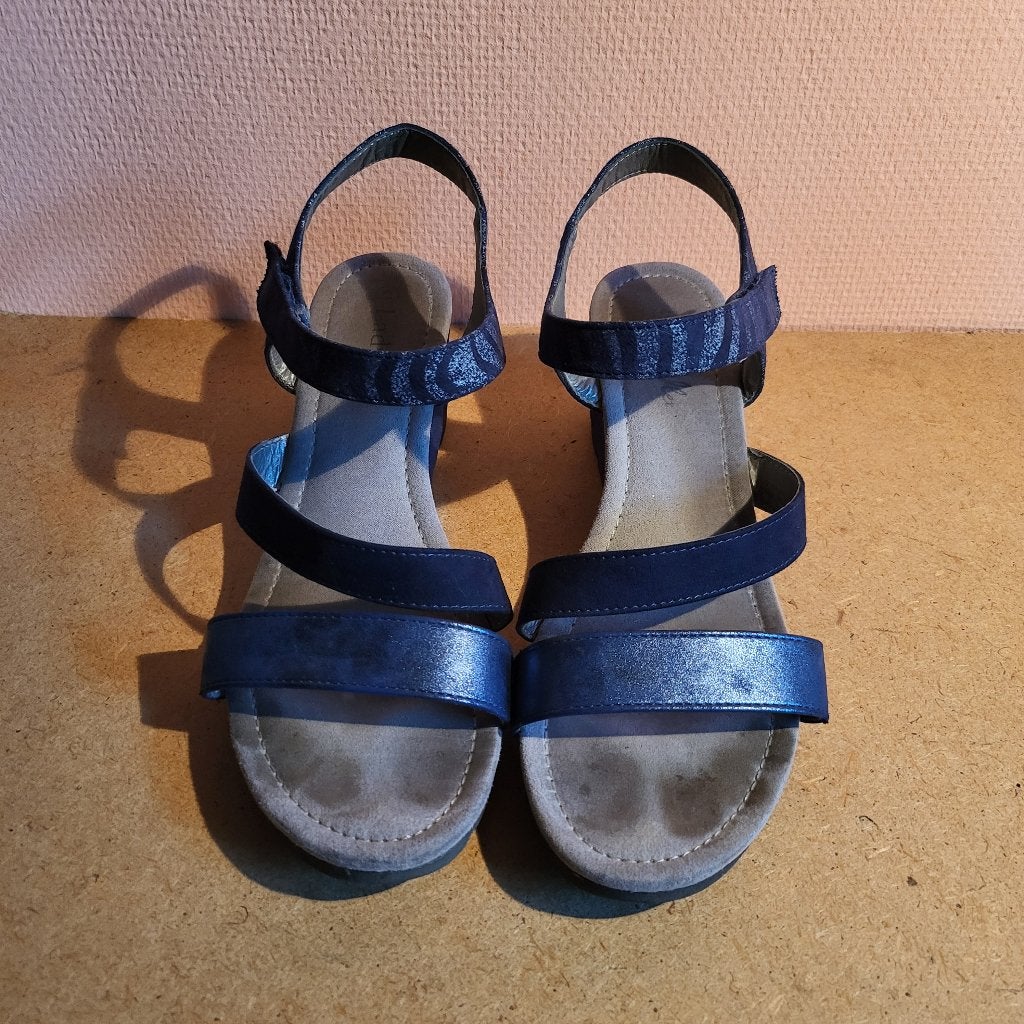 Blauwe sandalen Ladyflex maat 41, Ophalen, Blauw, Sandalen of Muiltjes, Gedragen
