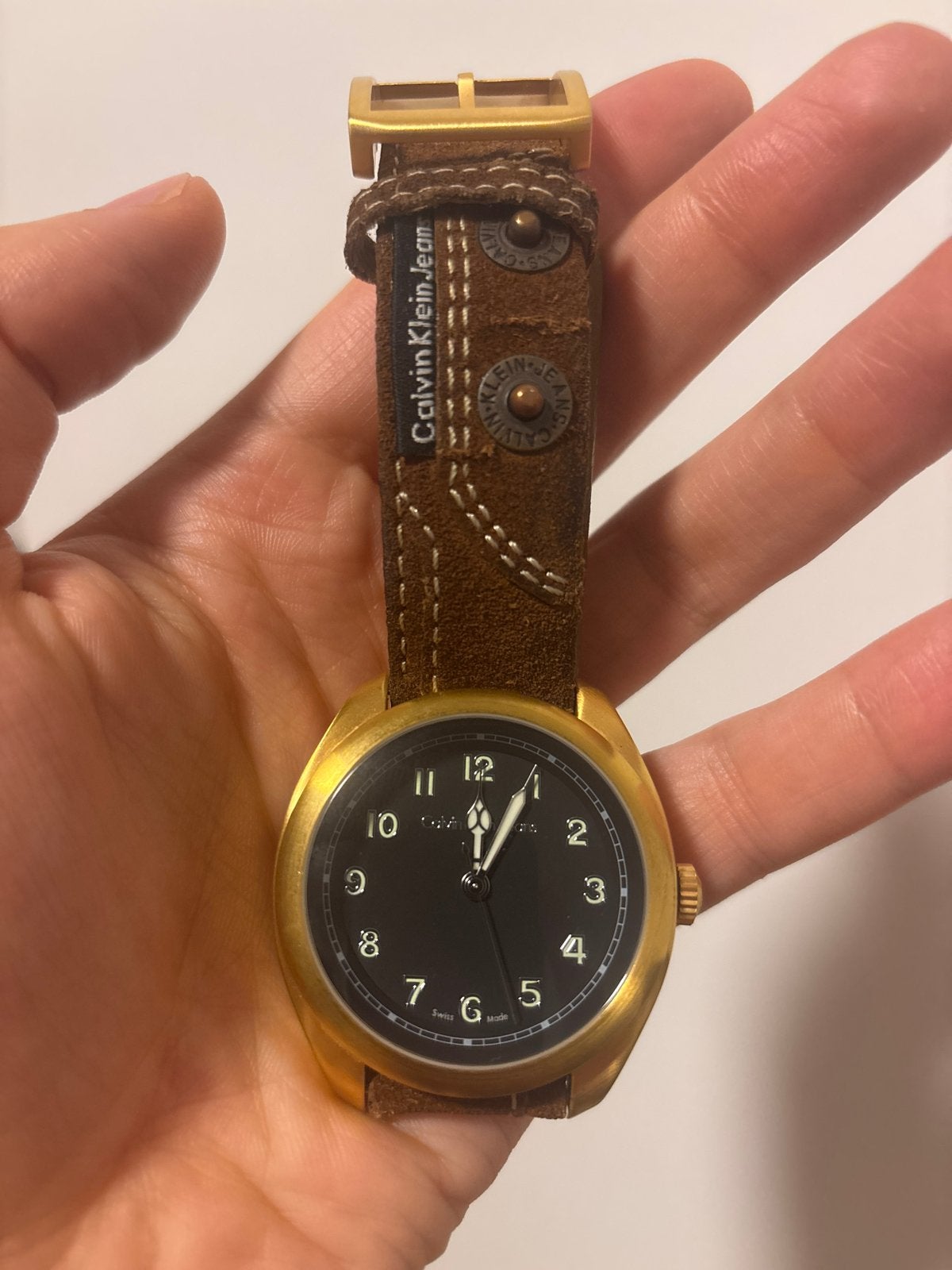 Calvin Klein Jeans Swiss Made Quartz Unisex Horloge, Overige merken, Staal, Polshorloge, Ophalen of Verzenden