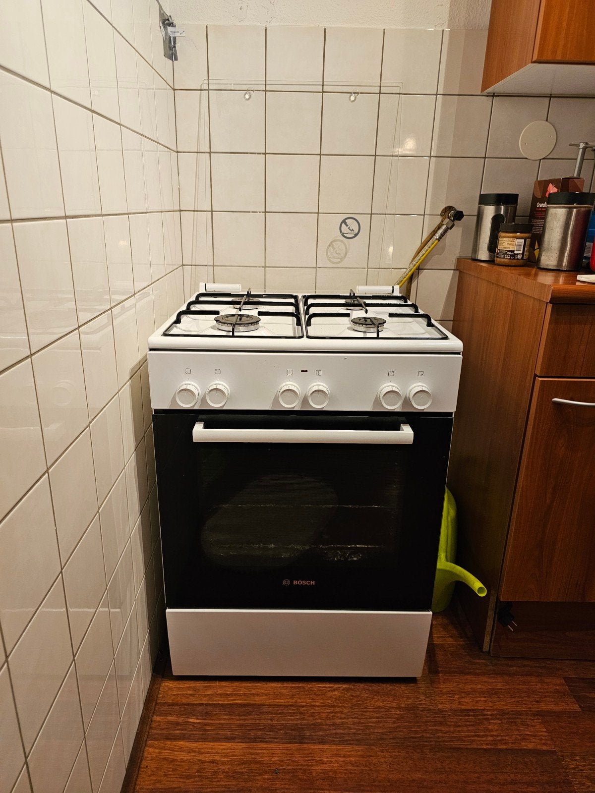 Bosch Gasfornuis met Elektrische Oven, Gebruikt, Hete lucht, Gas, 85 tot 90 cm