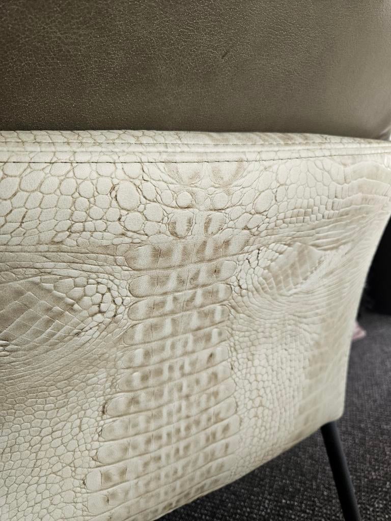 Stoel Mombi leer croco print, Overige kleuren, Nieuw, Leer, Ophalen of Verzenden