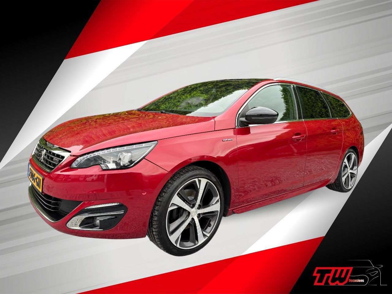 Peugeot 308 SW 1.2 PT GT-LINE |DB-RIEM V.V.|PANO|NAVI|TREKHA, Auto's, Peugeot, Gebruikt, 1199 cc, 1165 kg, Leder en Stof