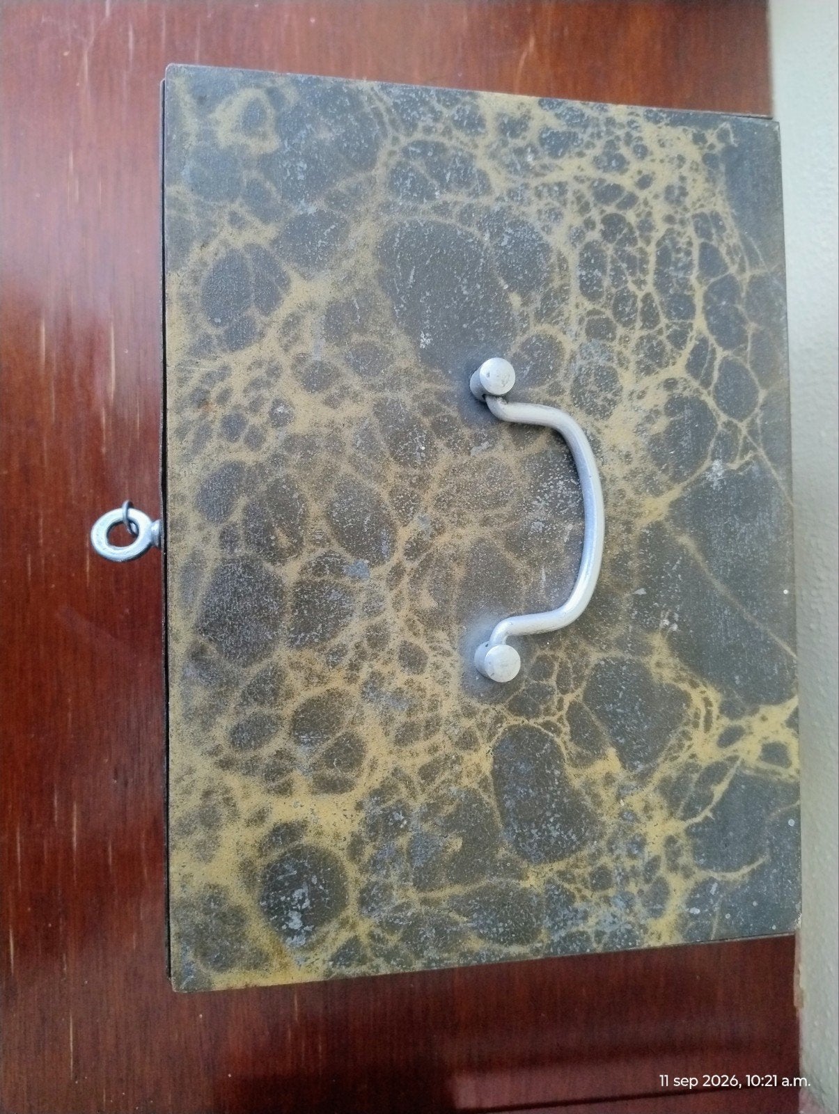 Vintage Geldkistje met Sleutel - Decoratief en Functioneel, Ophalen of Verzenden, Gebruikt, Brandkast