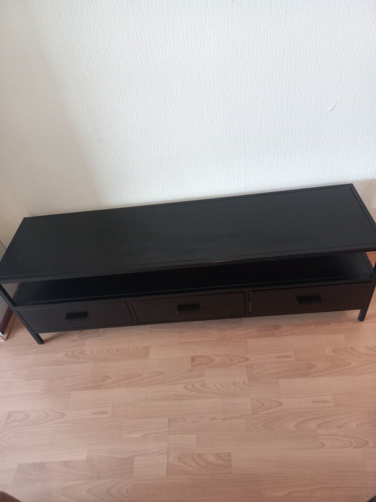 Tv meubel zwart, Ophalen of Verzenden, Gebruikt, 25 tot 50 cm, Minder dan 100 cm