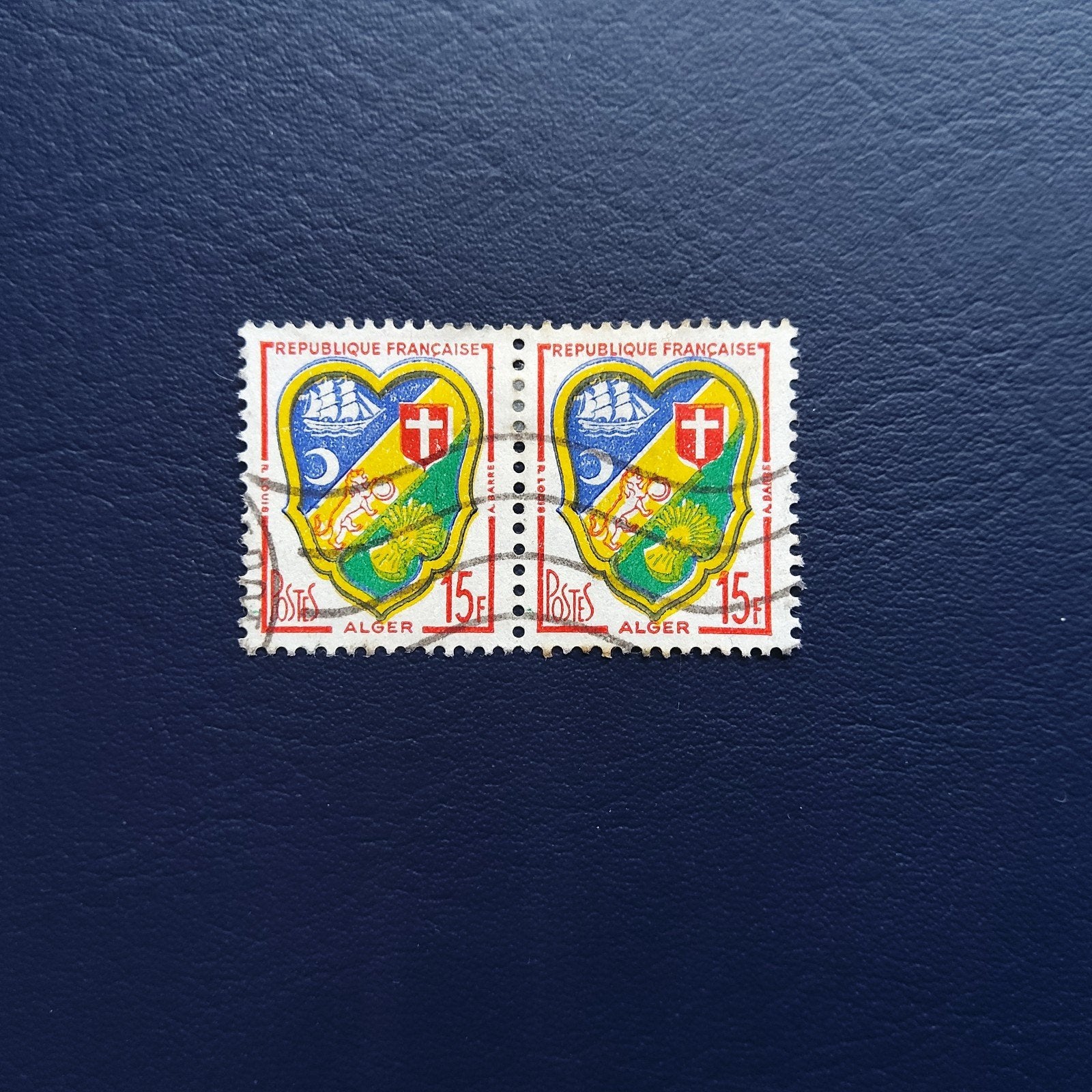 Frankrijk Algerijnse Postzegels 15F - Gestempeld, Ophalen of Verzenden, Gestempeld