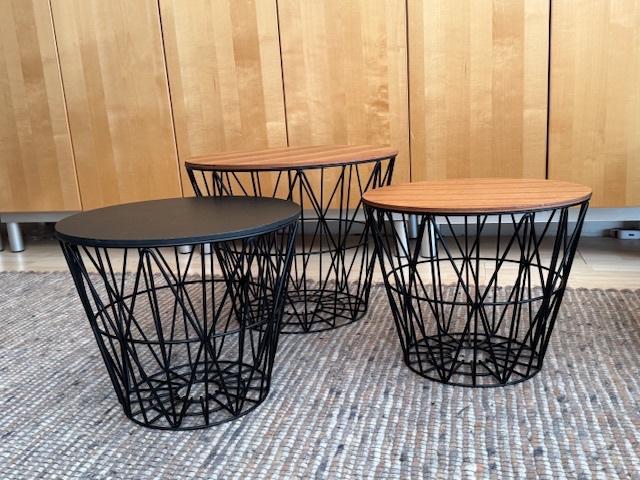 Ferm Living ' Wire Basket' bijzettafeltjes, Minder dan 55 cm, Metaal of Aluminium, Modern, tijdloos, Rond