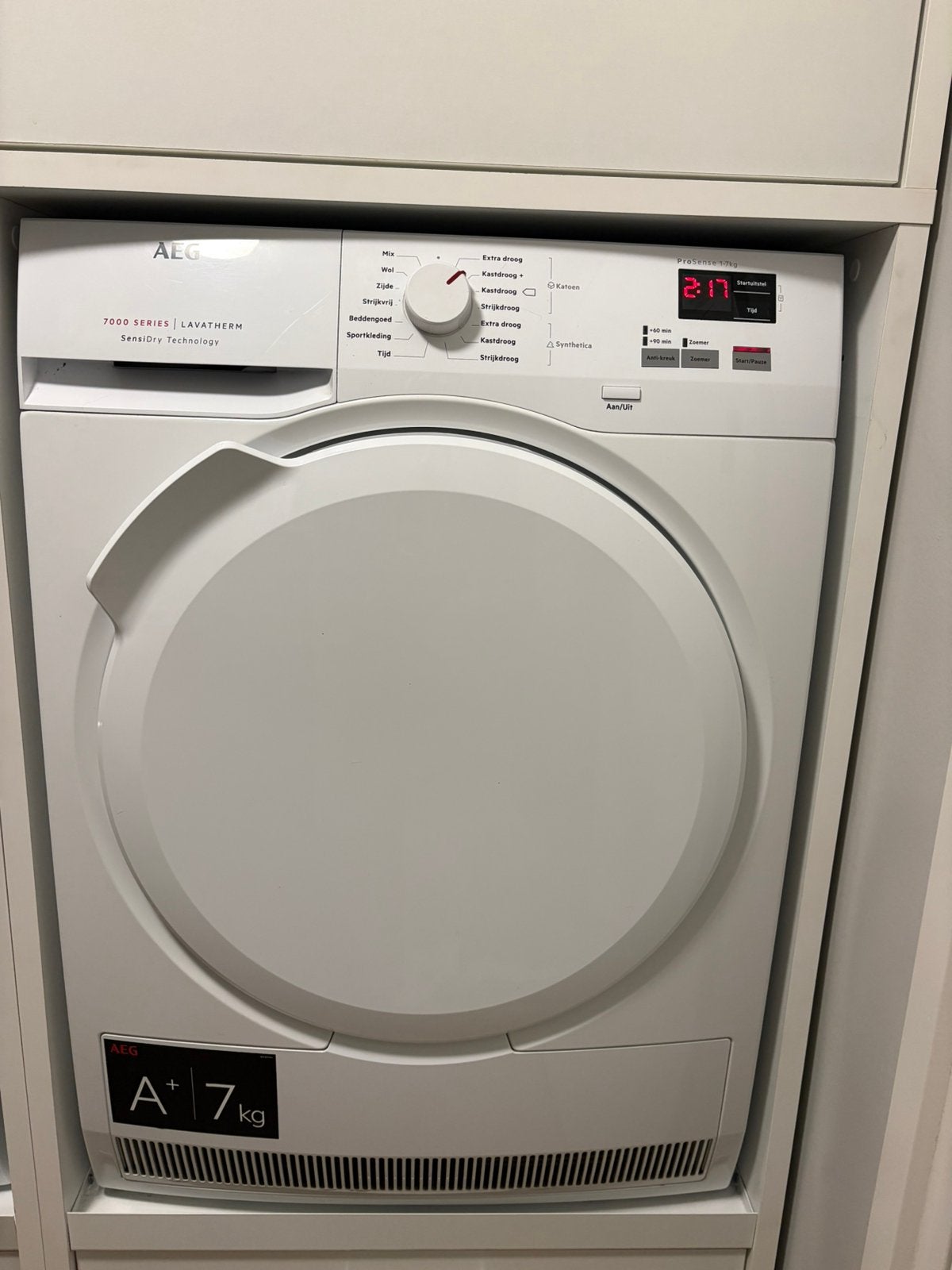 AEG A+ goedwerkende wasdroger / warmtepomp, Ophalen, 6 tot 8 kg, Gebruikt, Energieklasse A of zuiniger