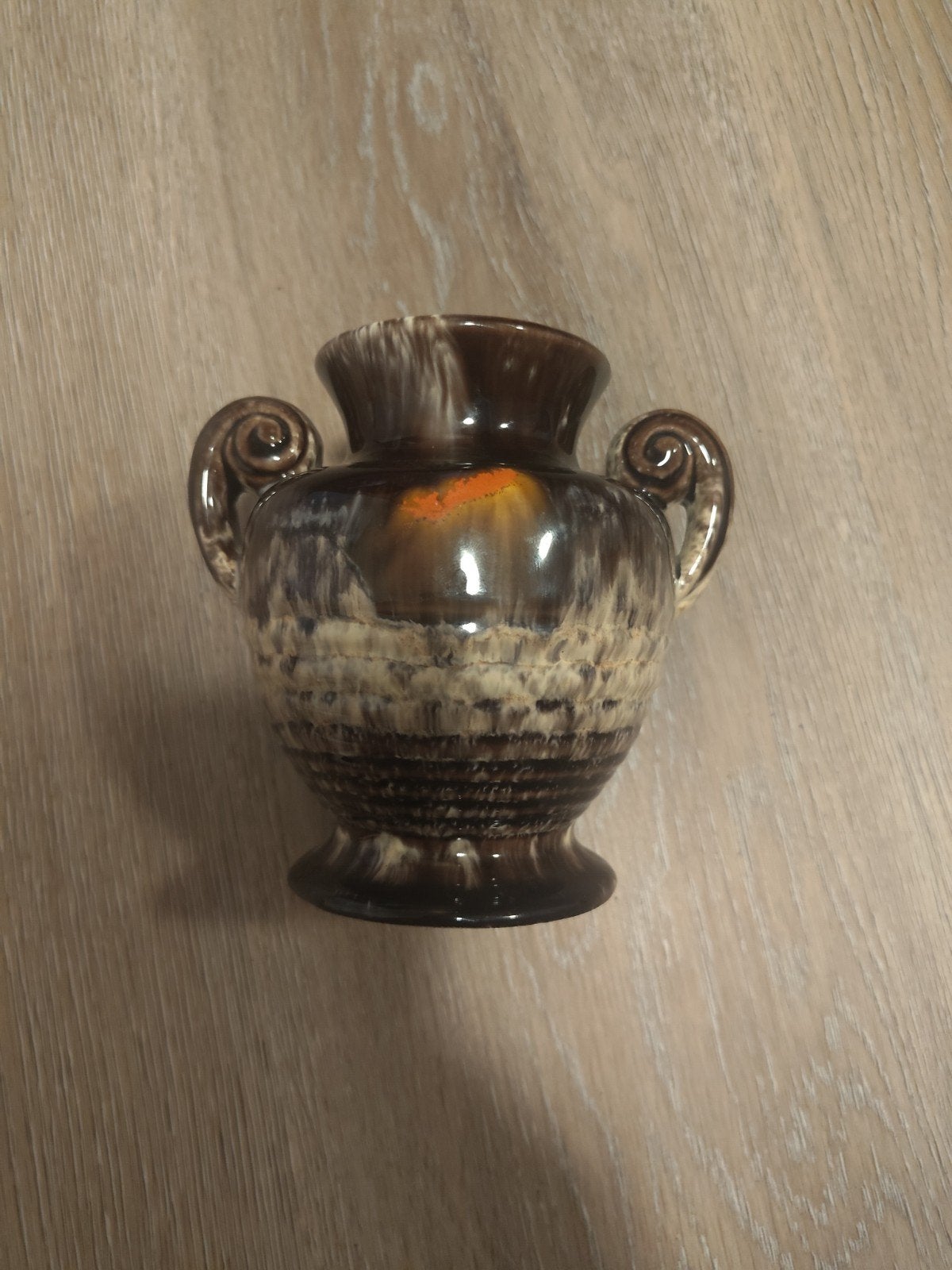 Vintage West Germany Keramiek Vaasje met Oren, Ophalen of Verzenden
