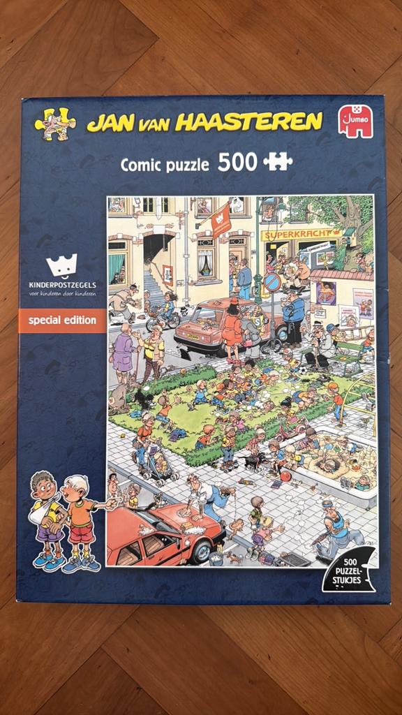 Jan van Haasteren puzzel ‘kinderpostzegels’ 500 stukjes, Hobby en Vrije tijd, Denksport en Puzzels, Ophalen, 500 t/m 1500 stukjes
