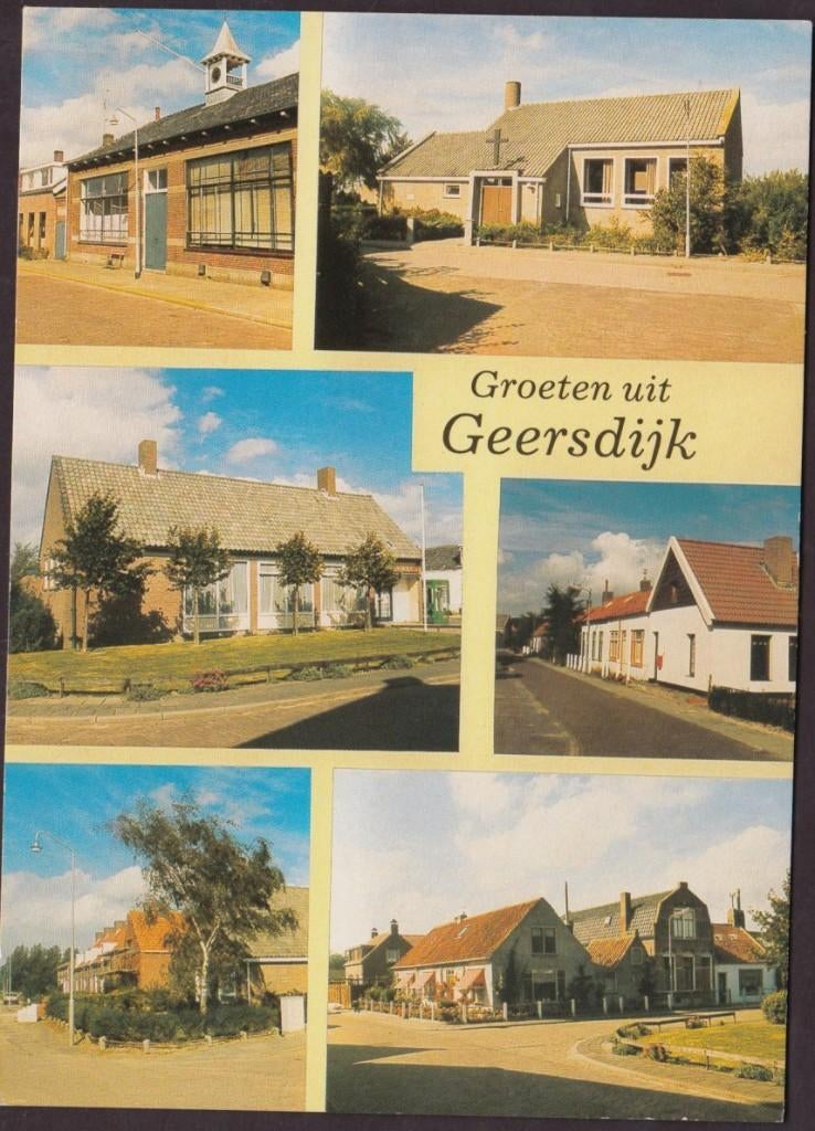 Geersdijk Groeten 6 luik Ongelopen, Verzenden, 1980 tot heden, Ongelopen, Zeeland