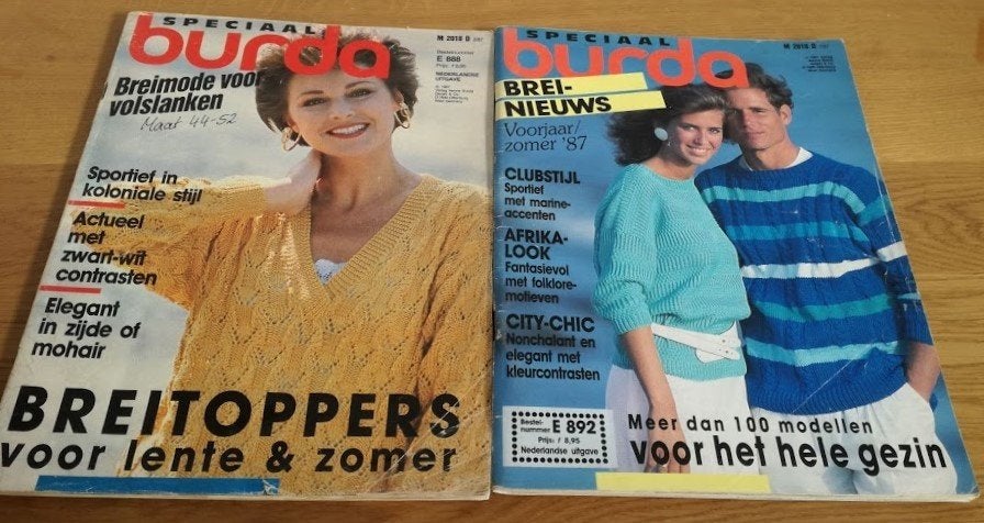 Breimode magazine Burda 2/87 en 7/87 per stuk € 3,00, Hobby en Vrije tijd, Breien en Haken, Ophalen of Verzenden, Gebruikt, Haken