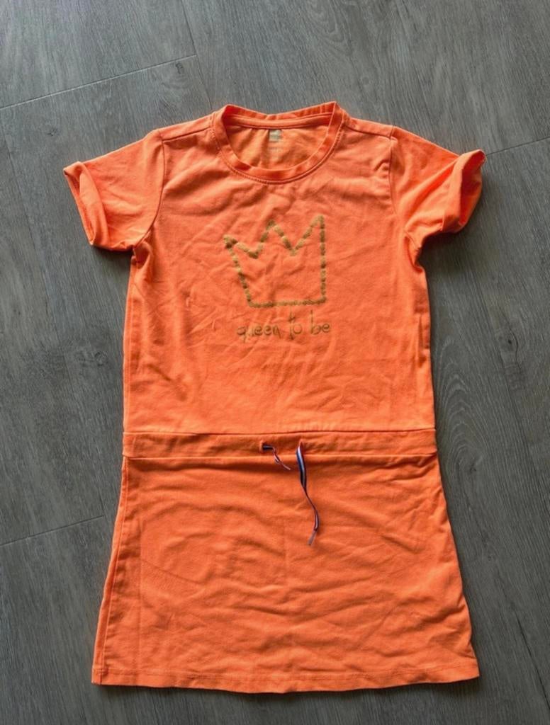 Jurkje Koningsdag maat 122/128, Kinderen en Baby's, Kinderkleding | Maat 122, Ophalen of Verzenden, Zo goed als nieuw, Meisje