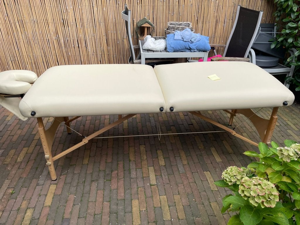 Massagetafel 78 x 190 cm, crème kleurig, in zeer goede staat, Ophalen, Zo goed als nieuw, Massagetafel