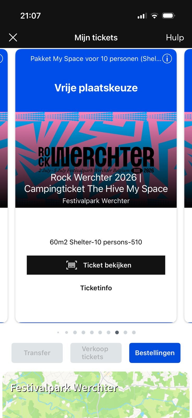 Rock Werchter groepscamping My Space 10 p (60m²), Drie personen of meer, Overige soorten, Overige typen