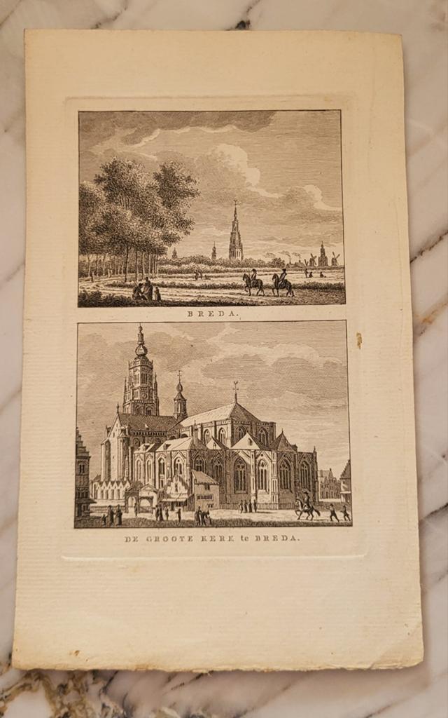 Originele Kopergravure Breda (1793), Antiek en Kunst, Ophalen of Verzenden