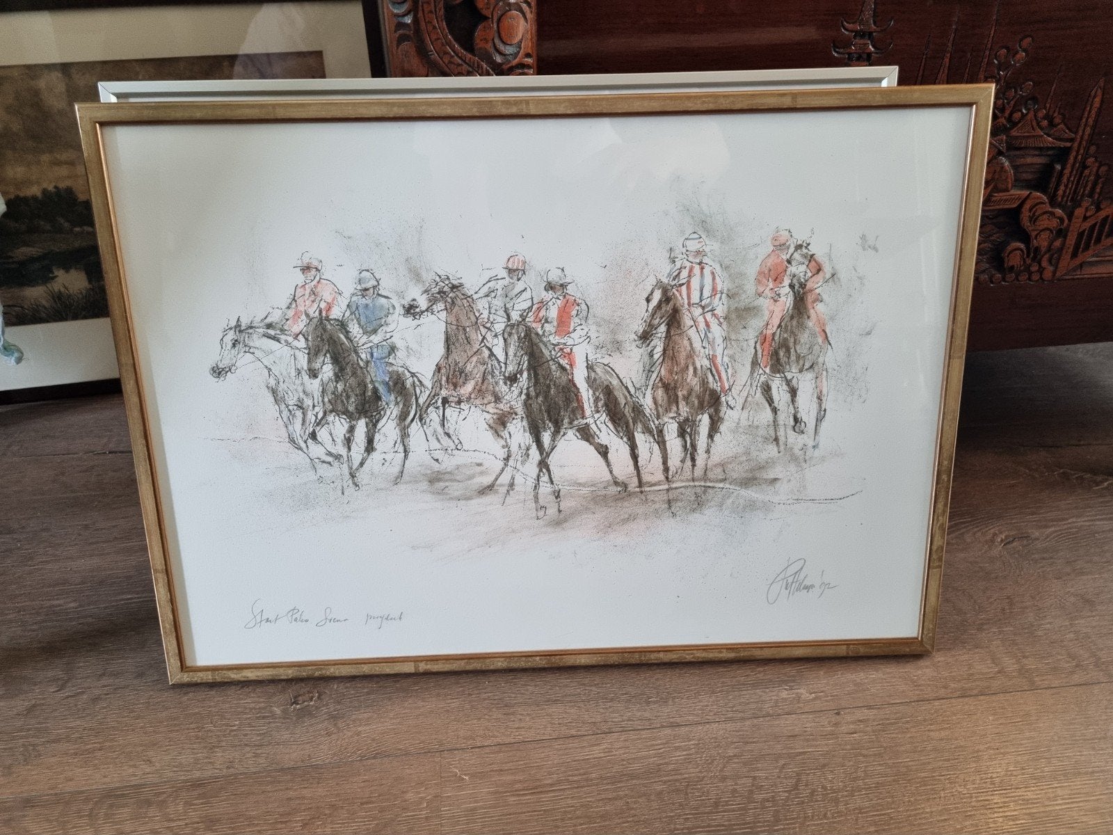 ingelijste originele, piet klaasse , hand gesigneerd, Ophalen of Verzenden, Print, Lithografie, Ingelijst
