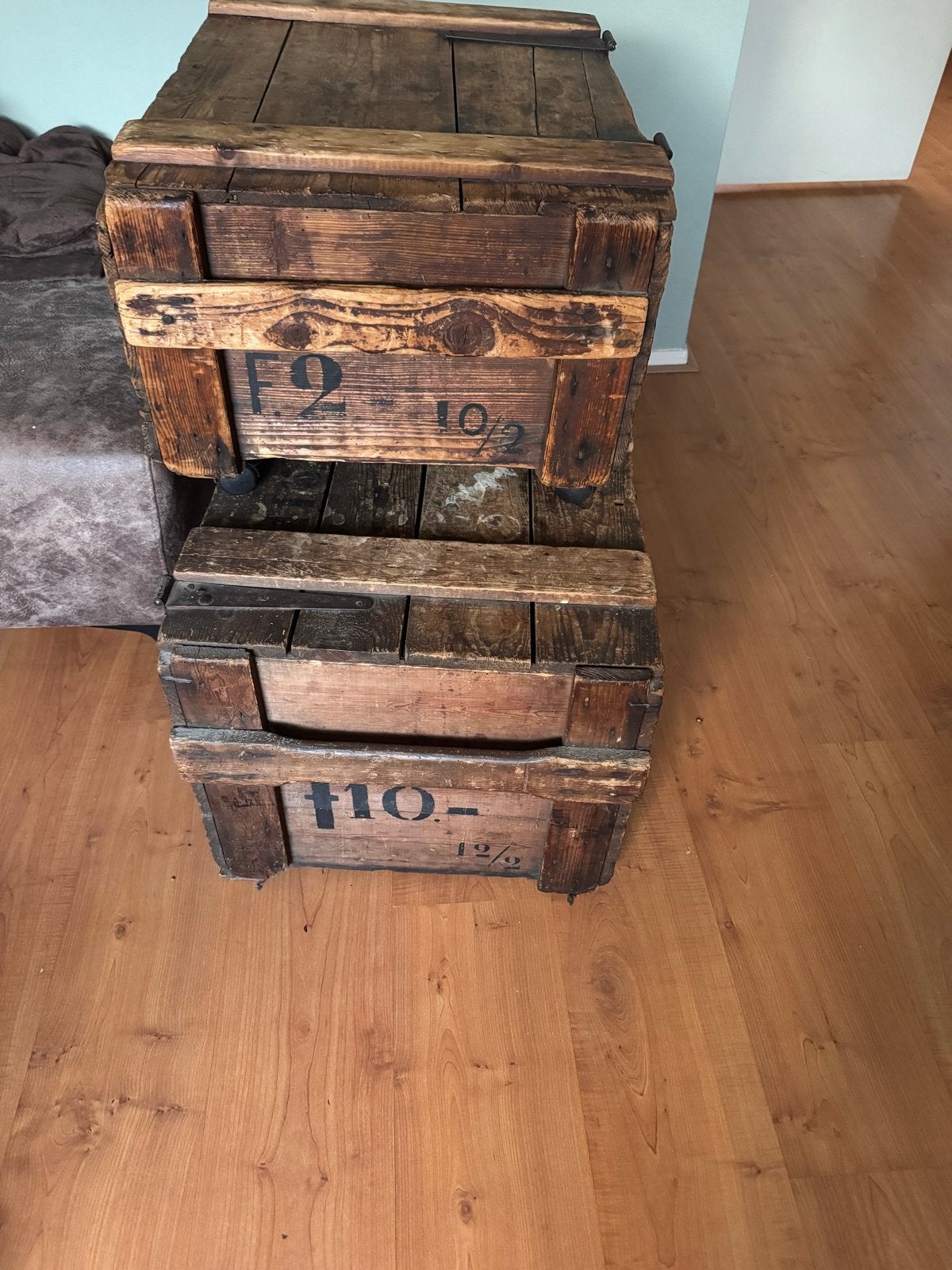 Vintage Houten Kisten - Set van 3 in 2 maten, Ophalen of Verzenden