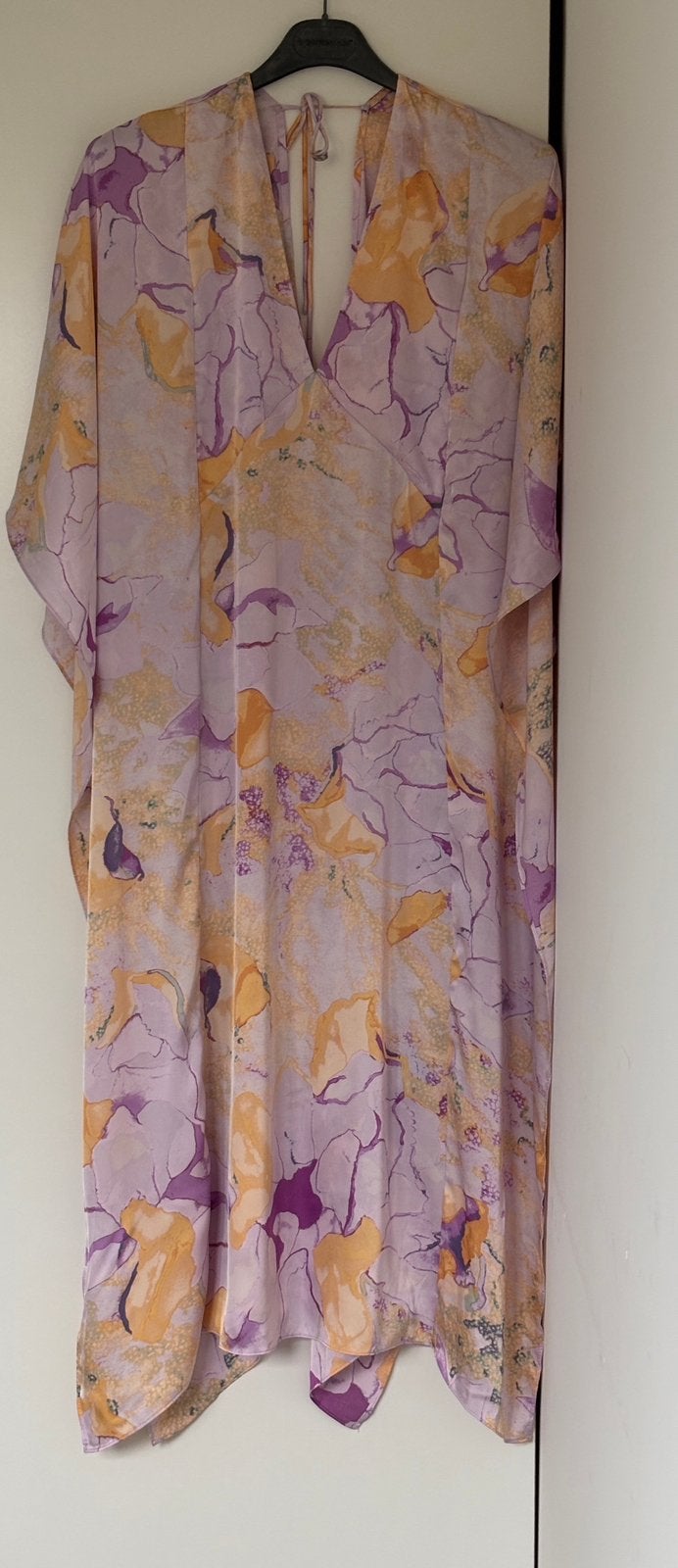 H&M Kaftan Jurk Zomerse Print ZGAN Maat S, Ophalen of Verzenden, Zo goed als nieuw, Paars, Onder de knie