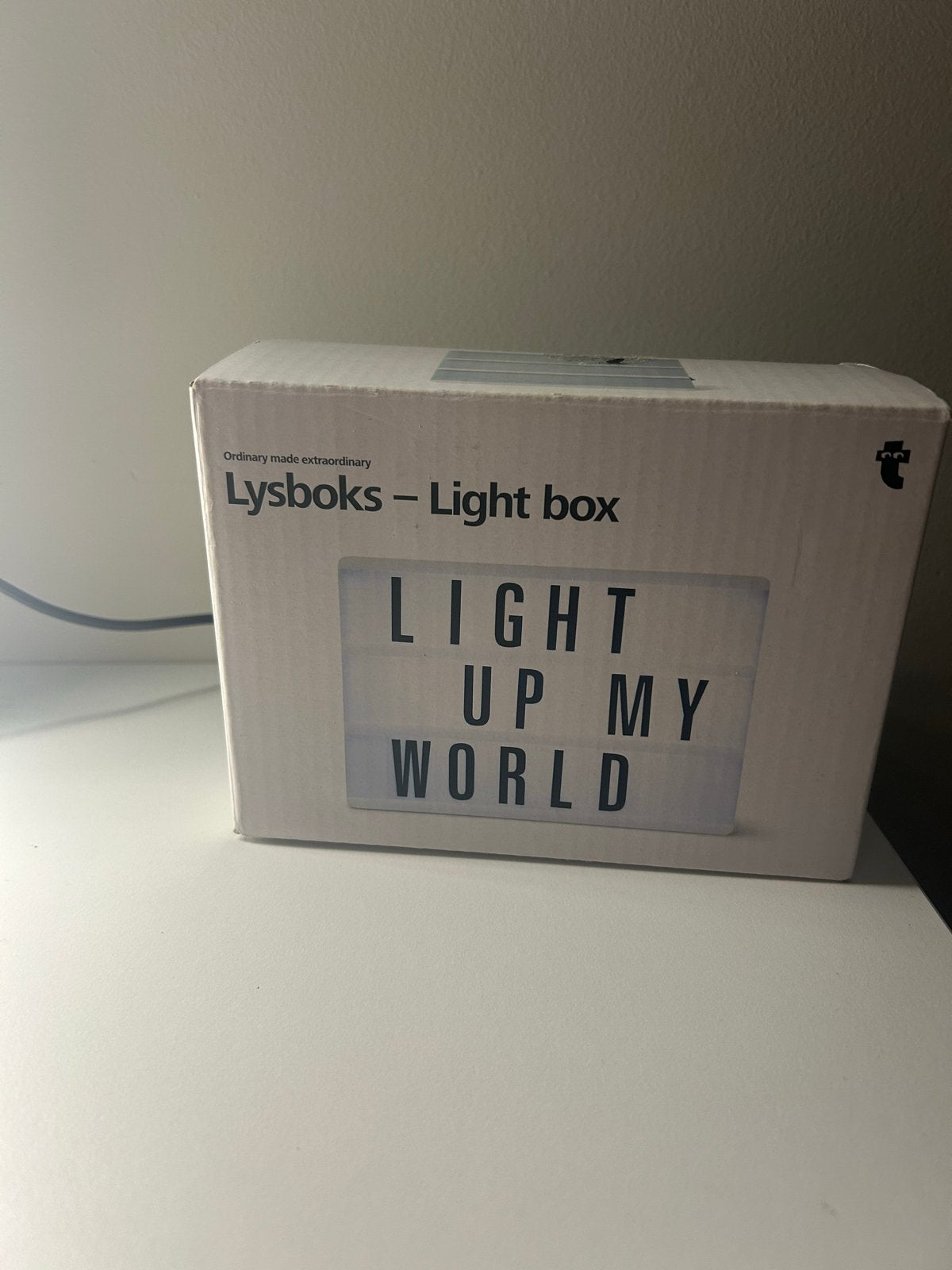 Lysboks - Light box met letters, Ophalen, Wit, Overige merken, Gebruikt