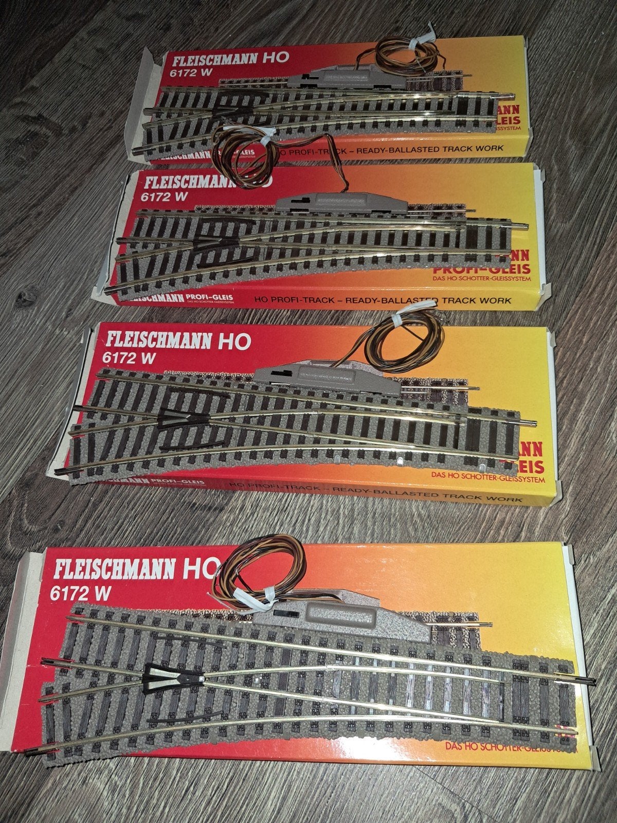Fleischmann Profi 6172 W Wissels in originele verpakking 4x, Gelijkstroom, Fleischmann, Rails, Ophalen of Verzenden