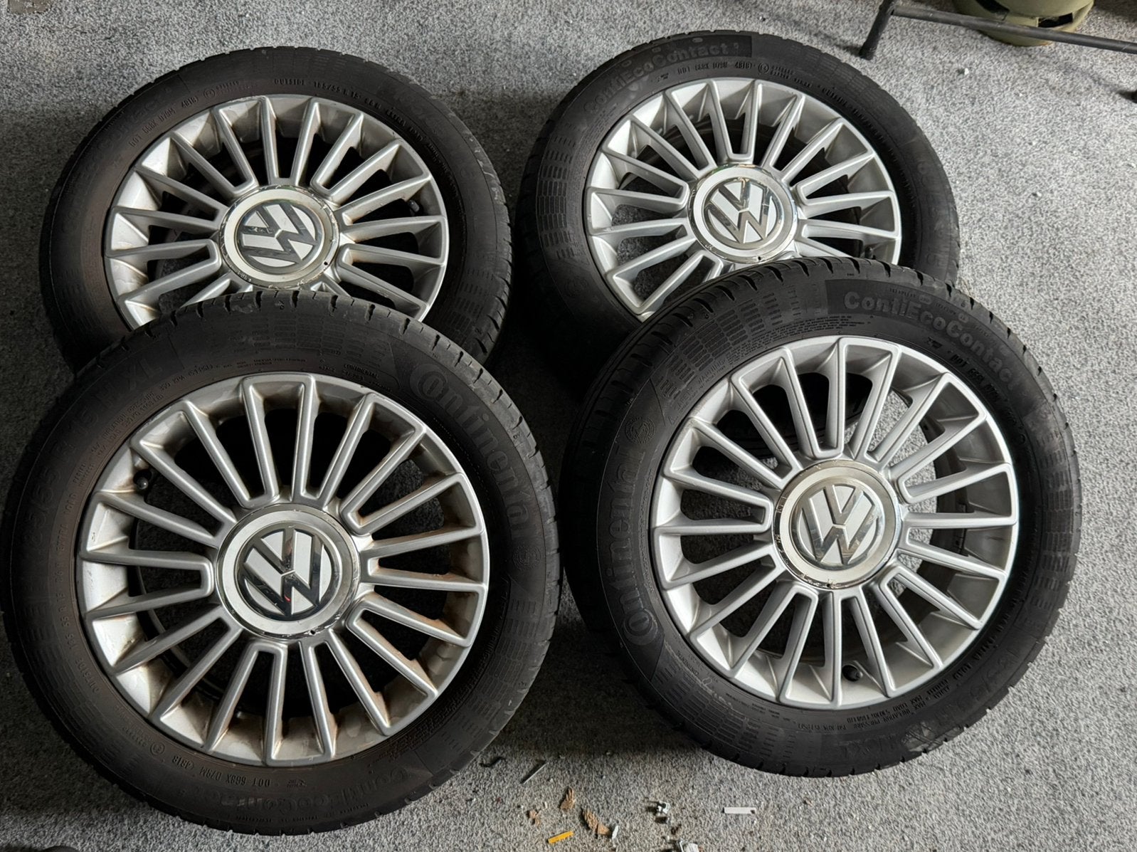 Originele Volkswagen UP! 15 Inch Velgenset 1S0601025A, Gebruikt, Ophalen of Verzenden, Motorkap, Volkswagen