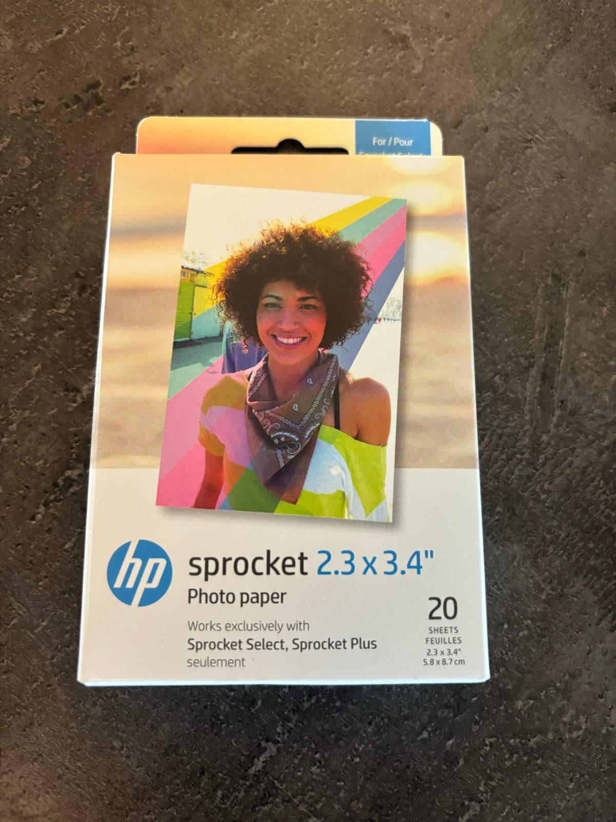 HP Sprocket 2.3x3.4" Zink Fotopapier - 20 vellen, Inktloos printen, Nieuw, Ophalen of Verzenden, Zink papier