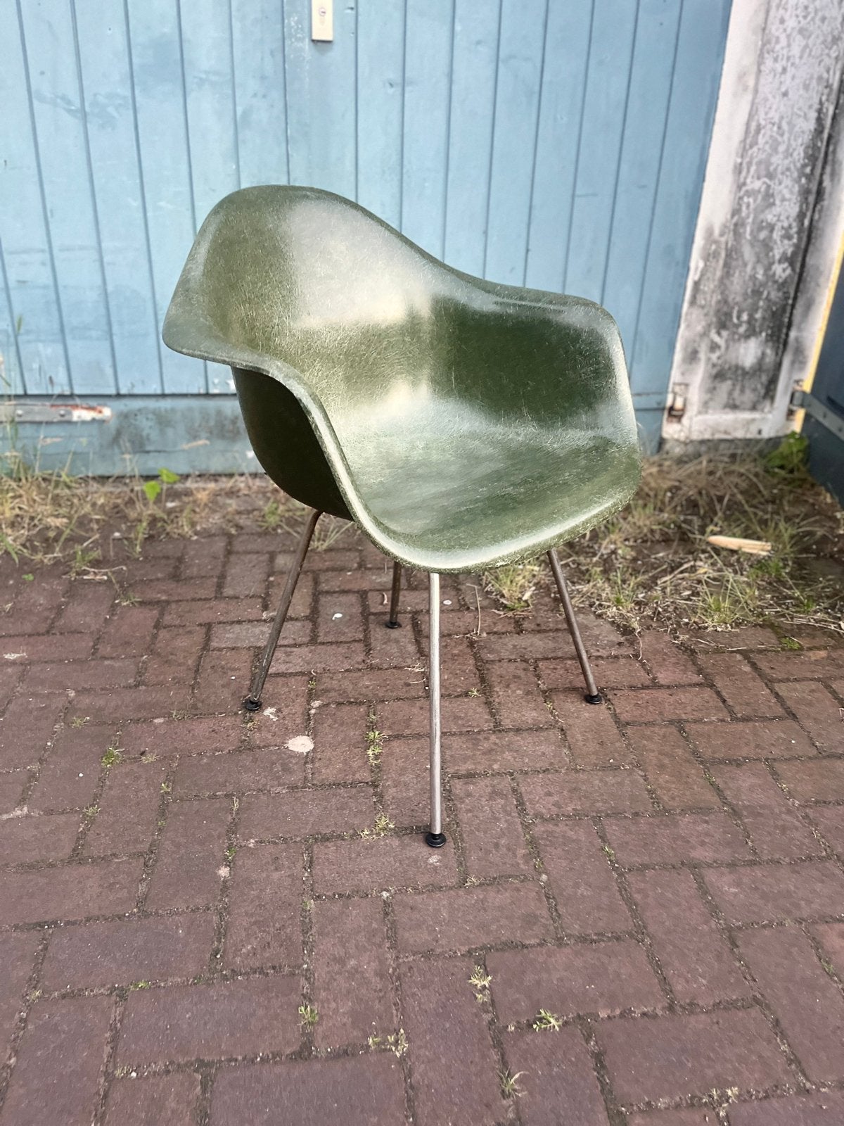 Armchair fiberglass Green Herman Miller vitra vintage  Eames, Huis en Inrichting, Stoelen, Ophalen of Verzenden, Zo goed als nieuw