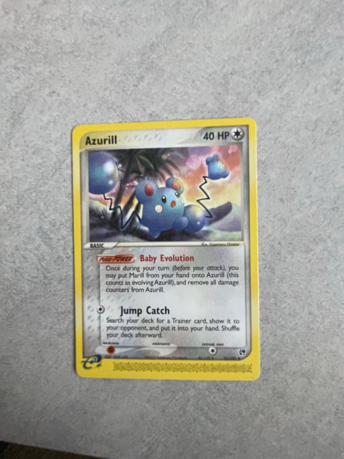 Azurill Pokémon Kaart - EX Emerald Set (2005), Ophalen of Verzenden, Gebruikt, Losse kaart