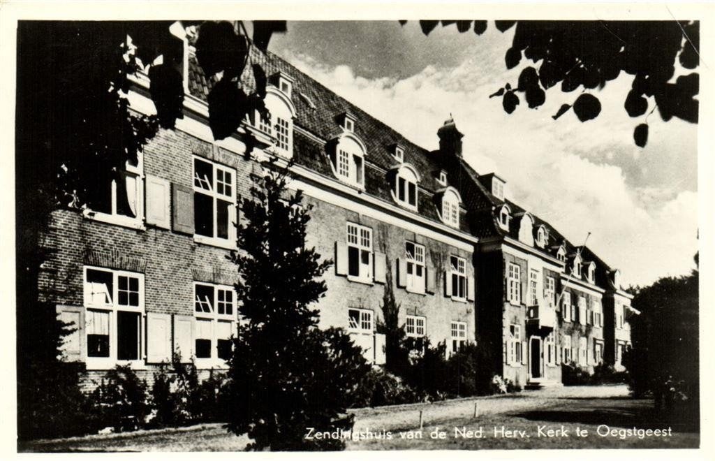 Zendingshuis van de Ned. Herv. Kerk te Oegstgeest - 1964 gel, Ophalen of Verzenden, 1960 tot 1980, Gelopen, Zuid-Holland