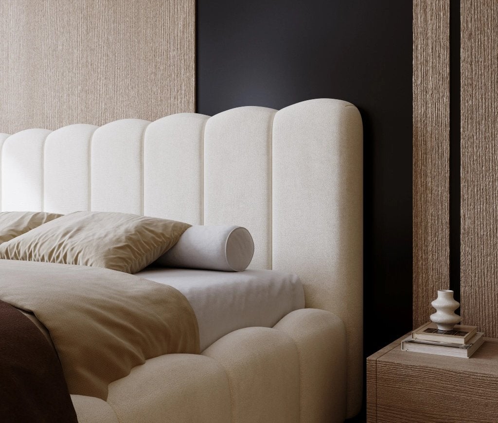 ACTIE Opbergbed 140x200 | Zonder Matras + incl. Gasdrukveren, Verzenden, Beige, 140 cm, 200 cm