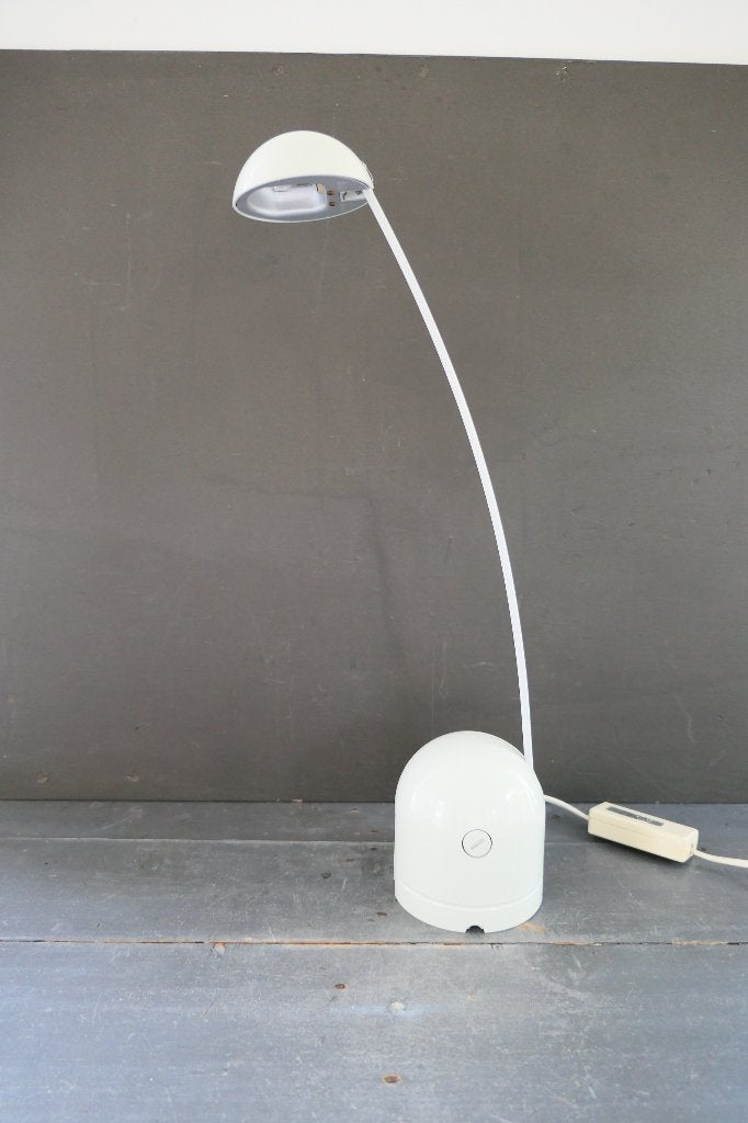 Vintage HEMA witte lamp dimbaar verstelbaar jaren '80, Dimbaar, Vintage, Verzenden, Wit