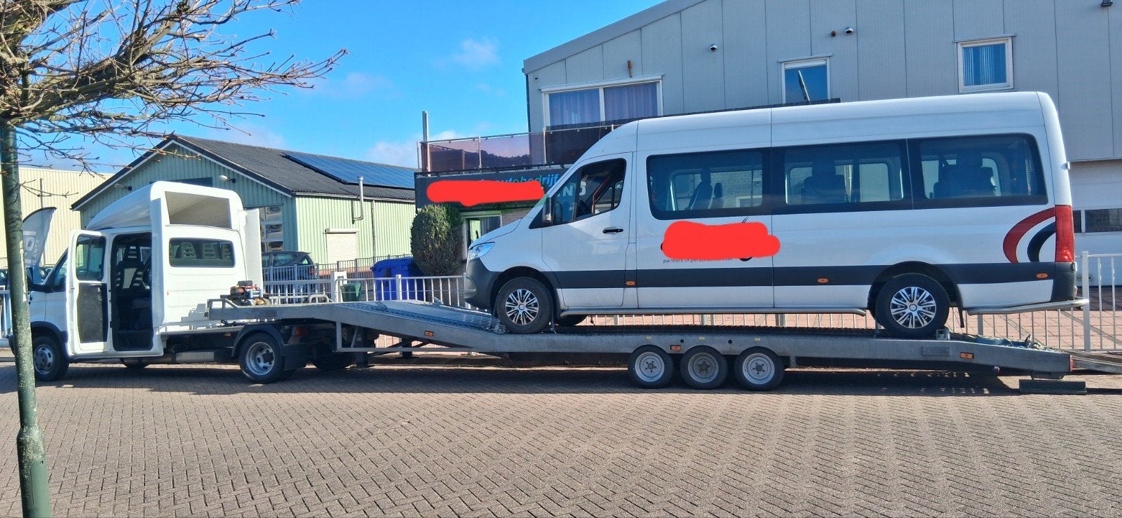 Sterkte degelijke be trailer oplegger met lier in goede staa, Ophalen, Gebruikt
