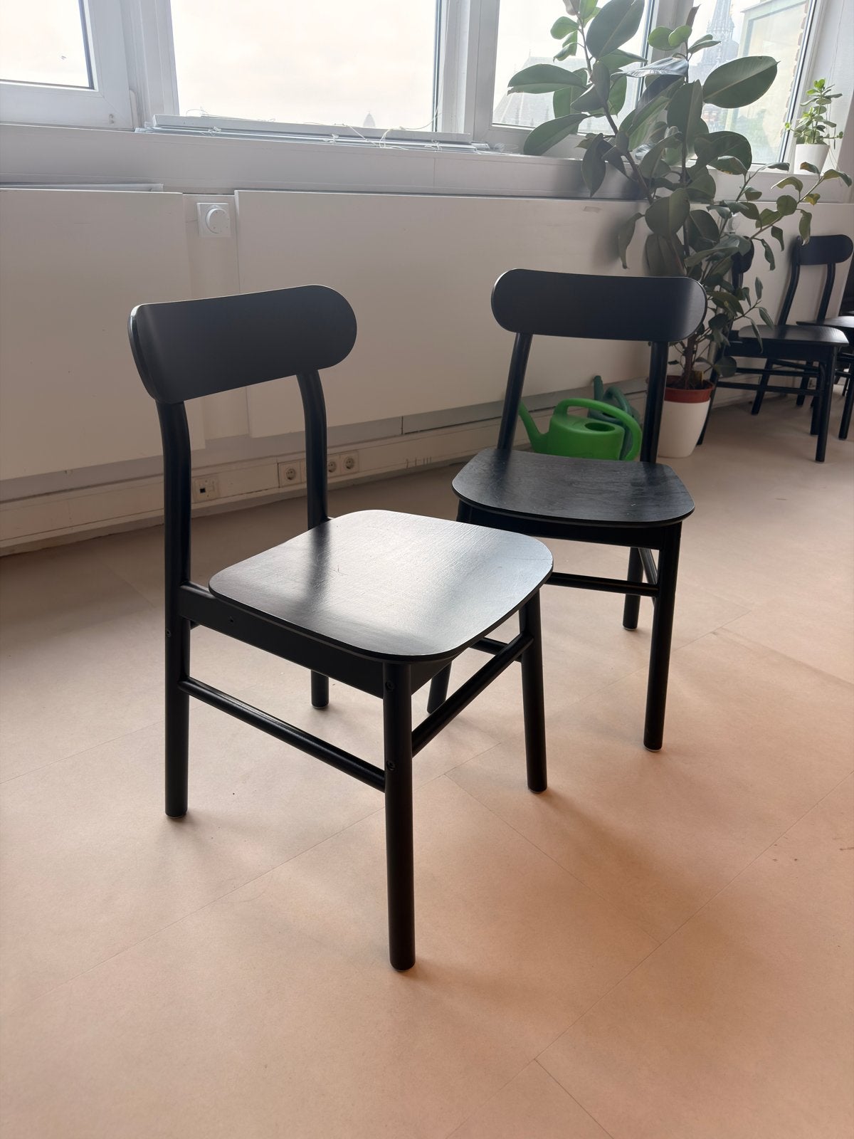 6 Houten Stoelen - Zwart, Ophalen, Gebruikt, Zwart, Vijf, Zes of meer stoelen