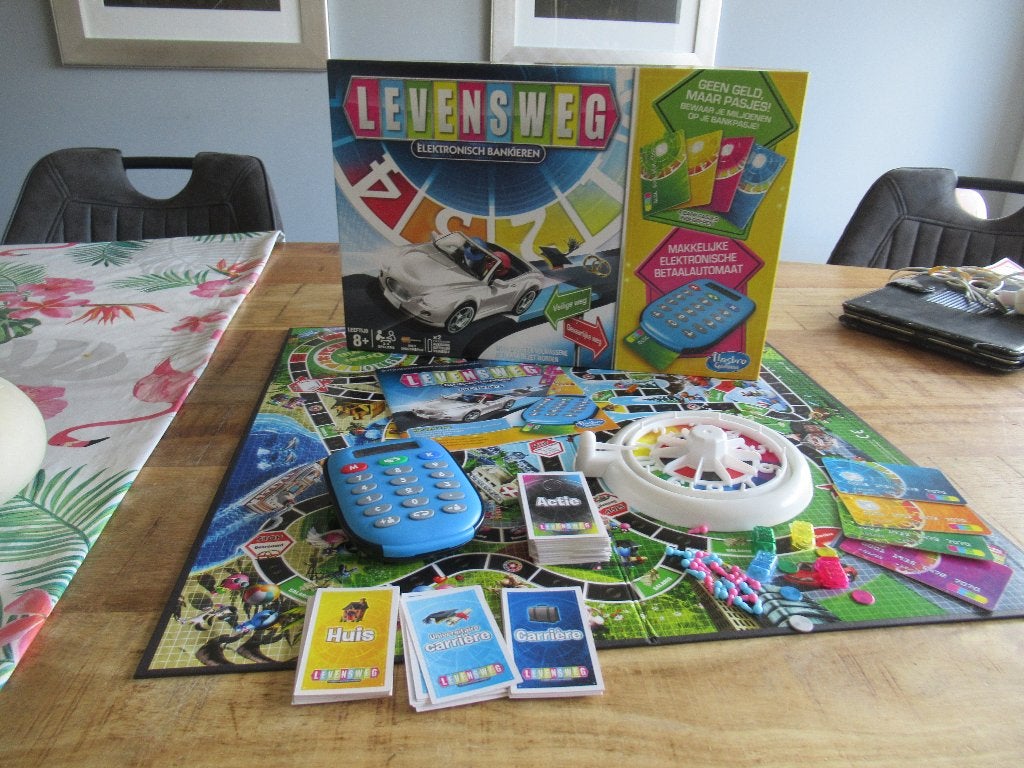 Compleet spel levensweg Electronisch Bankieren Hasbro., Ophalen of Verzenden, Zo goed als nieuw