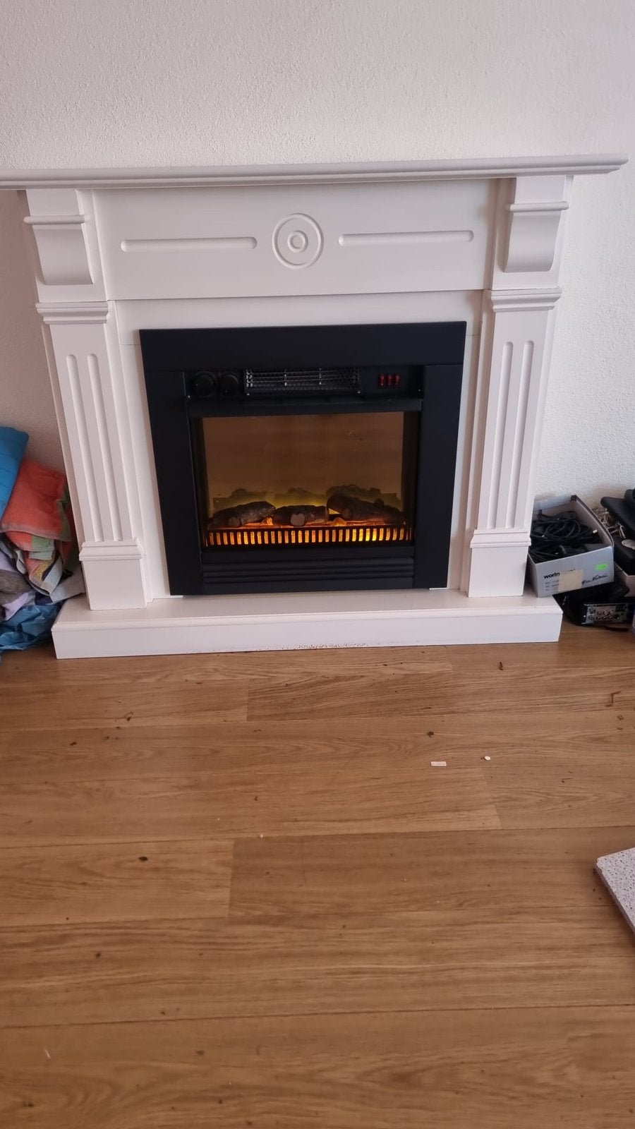 Gezellige elektronische haard met ombouw!, Huis en Inrichting, Haarden, Ophalen, Vrijstaande haard, Elektrische haard