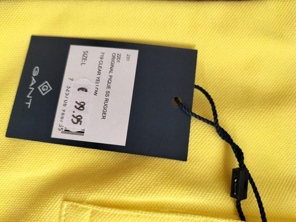 Gant polo geel maat L nieuw!, Ophalen of Verzenden, Nieuw, Maat 52/54 (L), Geel