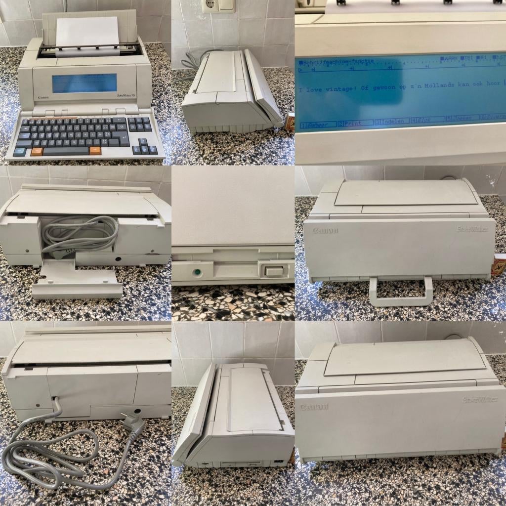 Vintage Canon Starwriter 70 word processor VS100 elektrisch, Diversen, Typemachines, Ophalen of Verzenden, Zo goed als nieuw