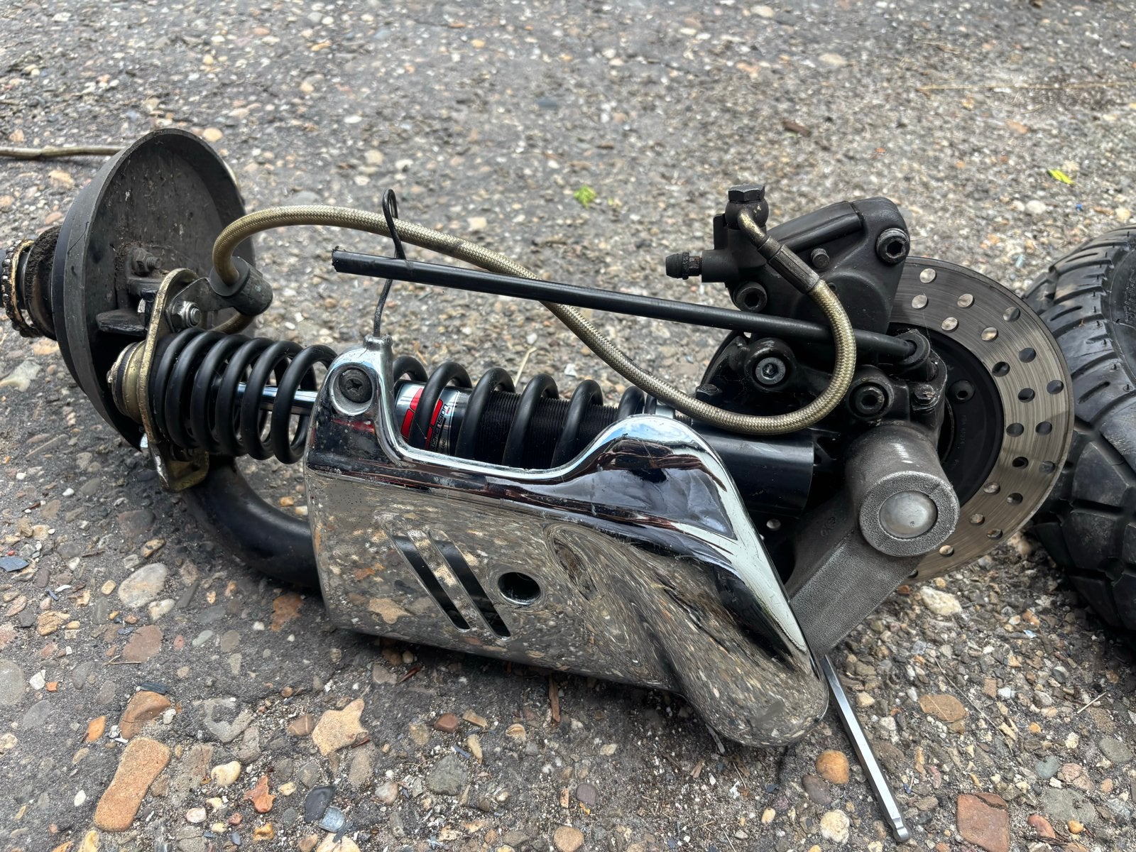 Hexagon 125cc voorvork met YSS veer, Verzenden, Gebruikt, Overige typen, Piaggio