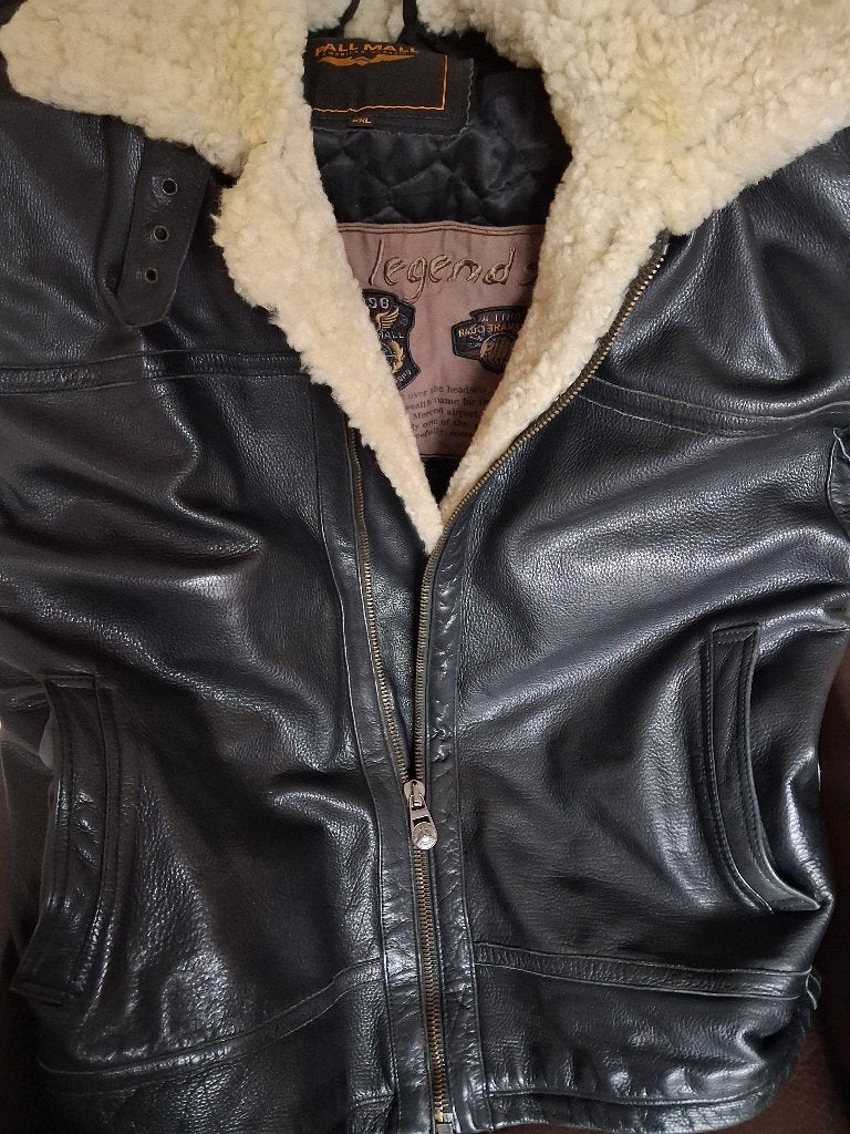 Heren Leren Pilotenjack PallMall origineel, Kleding | Heren, Bruin, Maat 56/58 (XL), Ophalen of Verzenden, Zo goed als nieuw