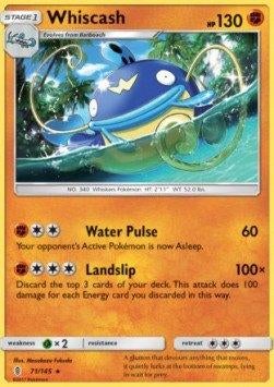 Pokemon - Whiscash (GRI 71) Rare.., Ophalen of Verzenden, Zo goed als nieuw, Losse kaart